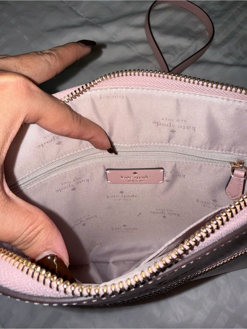 Kate Spade Sadie Large Crossbody Tutu Pink Saffiano Leather - Picture 6 of 10